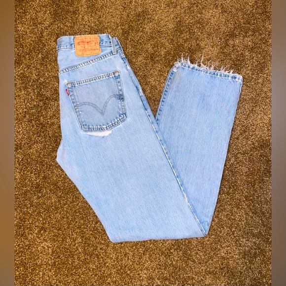 Vintage Levis 501 Denim Jeans 31 x 34 Button Up Mens Ladies  Perfect - Picture 1 of 16